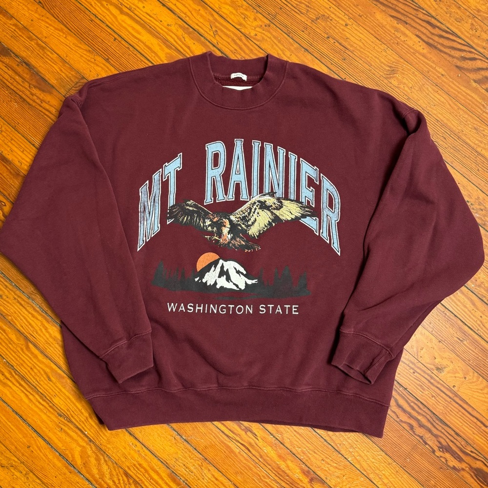 Abercrombie Mt Rainier Oversized Crewneck XL